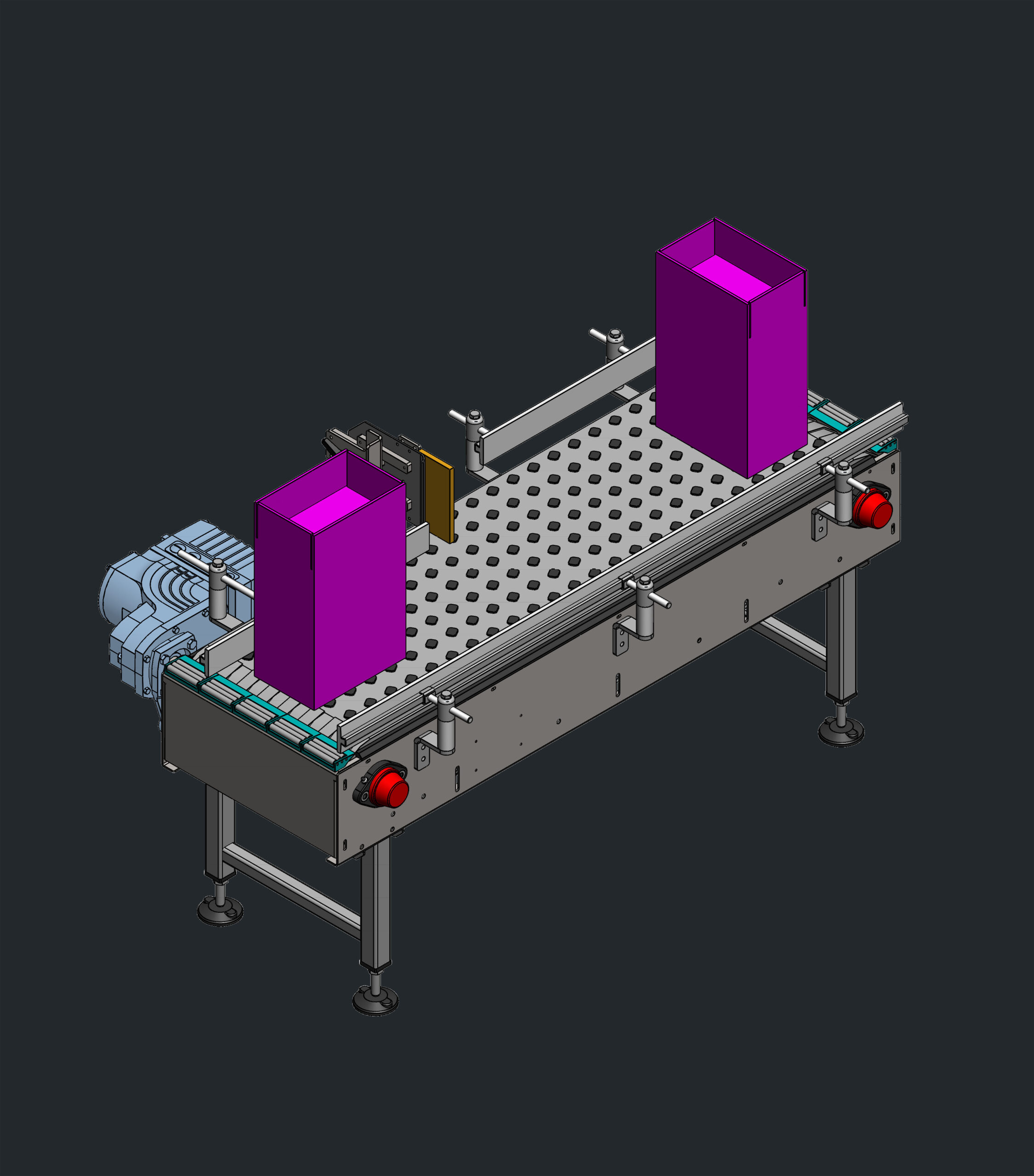 Dessin 3D convoyeur pivotement