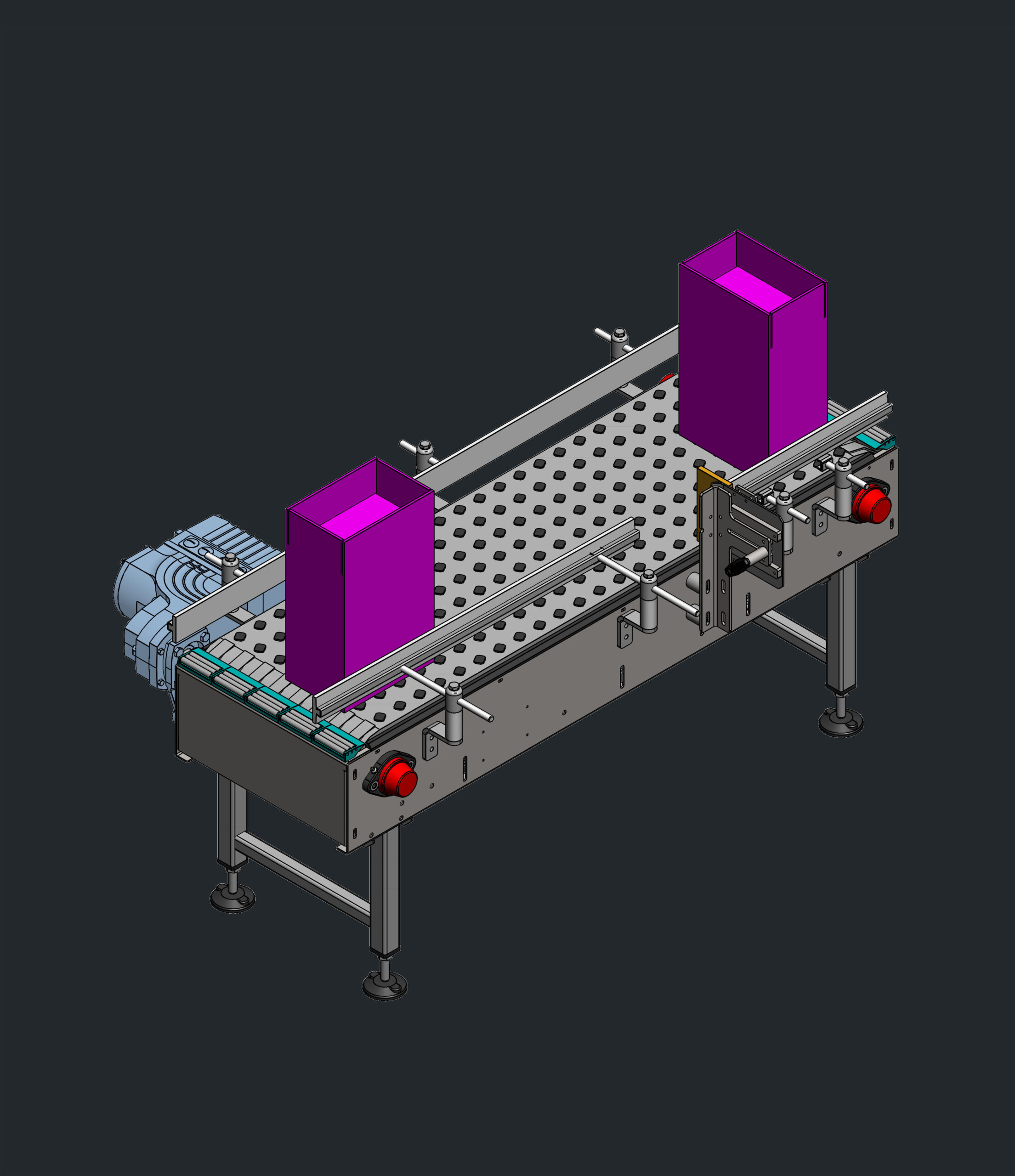 Dessin 3D convoyeur pivotement